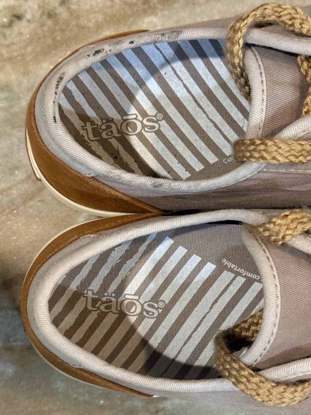 Women’s TAOS Super Soul sneakers- grey/whiskey. Size 7.5 - Picture 7 of 9